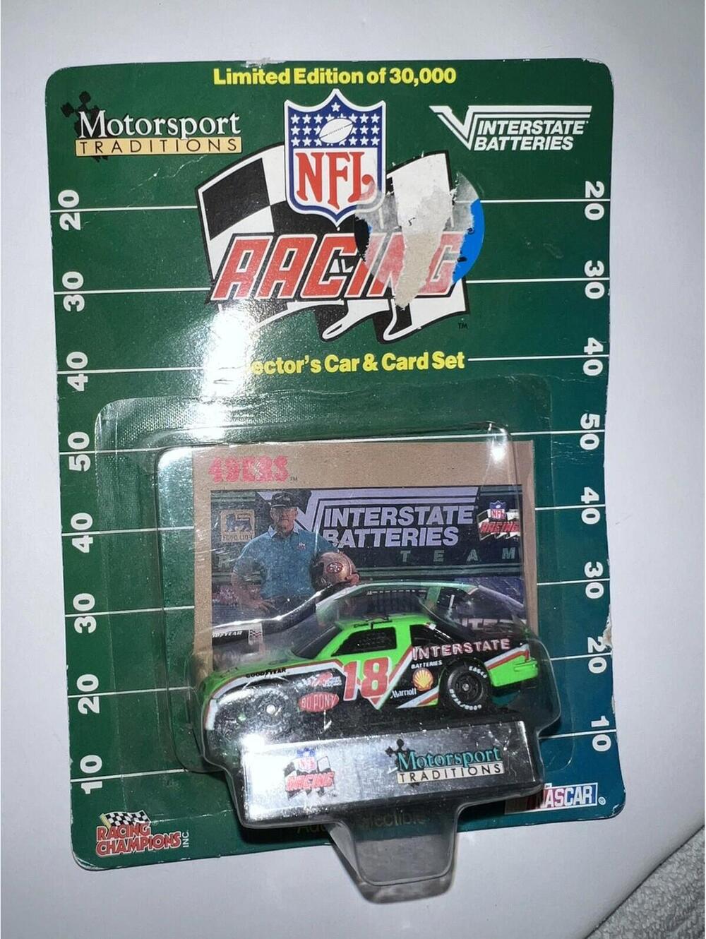 1992 Racing Champions NFL Racing New York Giants 1:64 Scale Dale Jarrett #18 Car